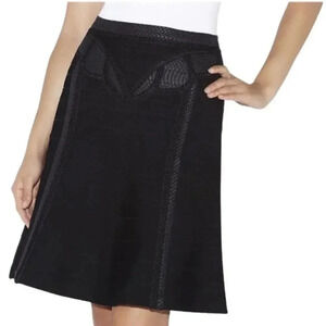 Herve Leger Sanja black skirt A-line knee length Size Medium